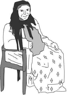 Старая Женщина; Восточная Европа –– Иллюстрация Алисон Миллер